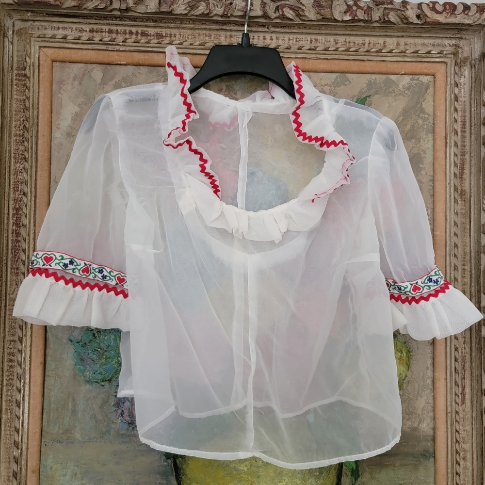 Vintage sheer white top